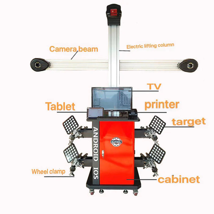 Katool KT-AV9 Wheel Alignment Machine Full-Automatic Works on 2 Post & Scissor Lift