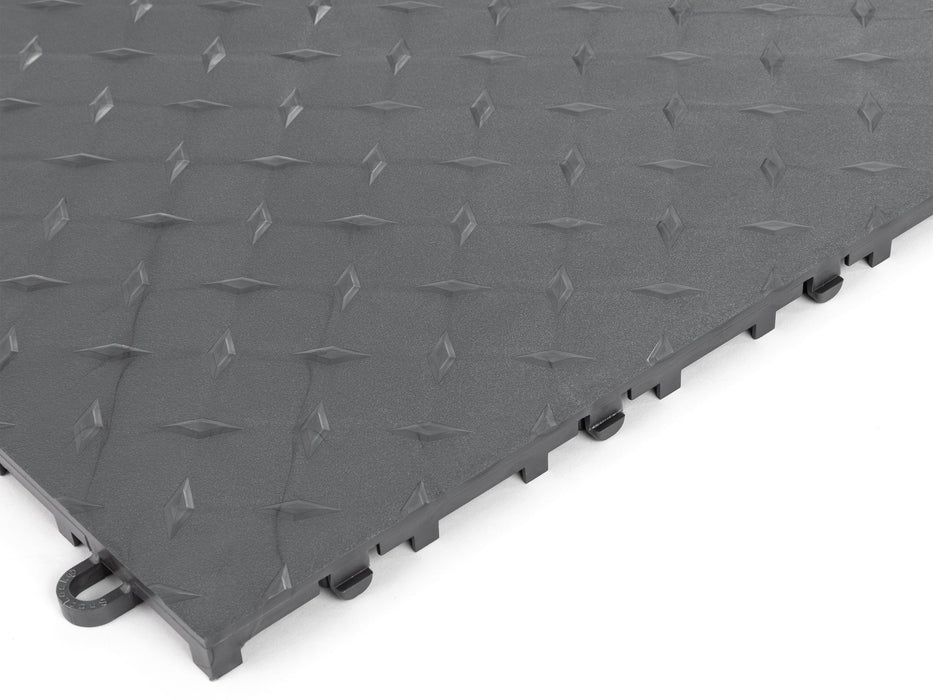 NewAge 12in x 12in Diamond Plate Pattern Polypropylene Garage Flooring Tiles (48-Pack)