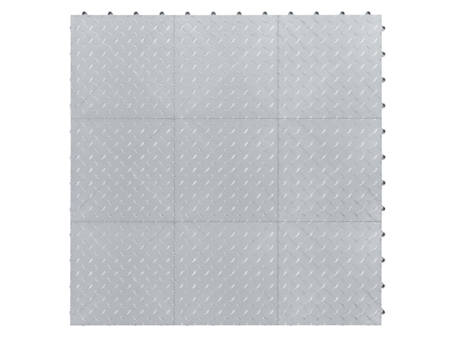 NewAge 12in x 12in Diamond Plate Pattern Polypropylene Garage Flooring Tiles (48-Pack)