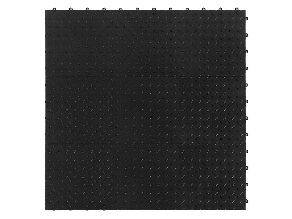 NewAge 12in x 12in Diamond Plate Pattern Polypropylene Garage Flooring Tiles (48-Pack)