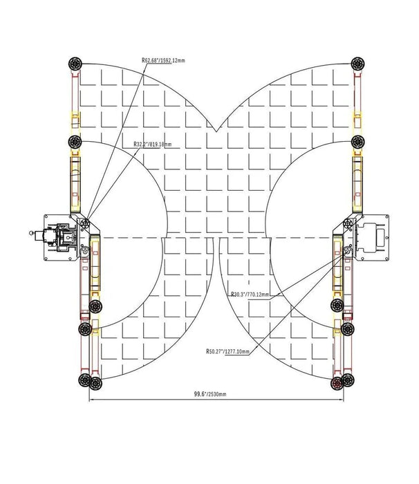 Katool KT-AS110D Two Post Asymmetrical Vehicle Lift 11,000lbs Single Point Lock Release