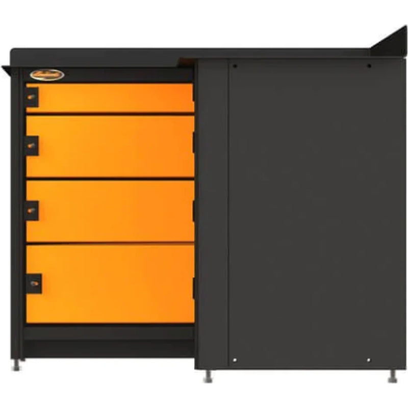 Swivel Modular Stationary 4 drawer corner storage unit