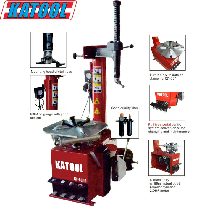 Katool KT-T800 Wheel Clamp Tire Changer Machine