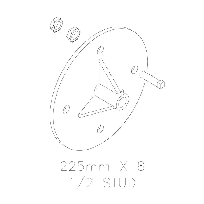 TSI 225mm X 8 Ford Adaptor - 40.901