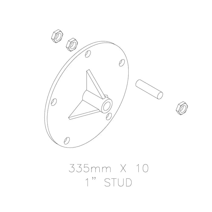 TSI 335mm x 10 Budd Unimount - 43.901