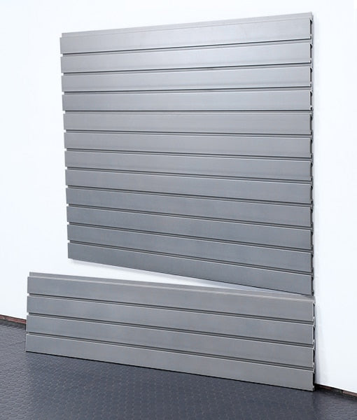 storeWALL 4′ Standard Duty Slatwall Case-Silver