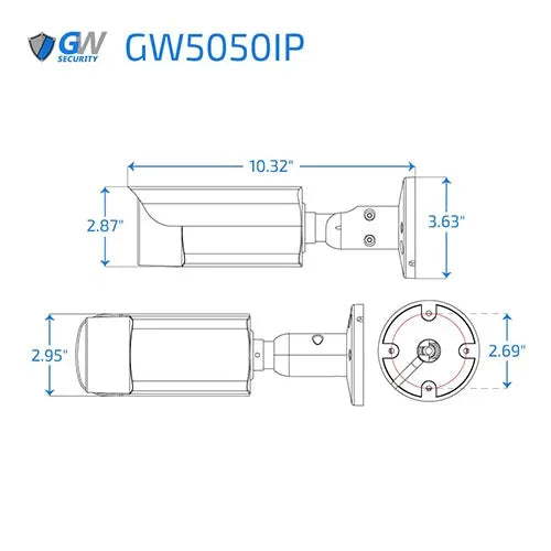 GW Security 8 Channel NVR Security Camera System with 8 * 5MP IP Bullet 2.8-12mm Varifocal Lens Camera, Human Detection, 4X Optical Zoom, Built-In Microphone, PoE