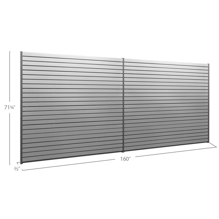 NewAge 80 SQ. FT. PVC Slatwall with 40-Piece Accessory Kit