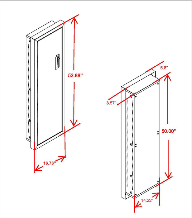 V-Line Tactical Closet Vault In-Wall Safe For Tactical Gear - 51653-S FBLK