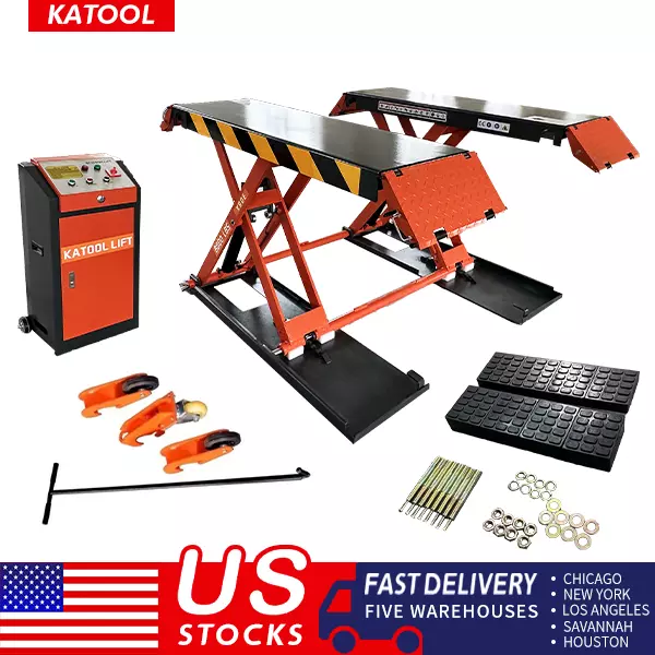 Katool 8000 lbs Mid Rise Scissor Lift X90E Electric 110v 47'' Release Auto Lift Car Lift