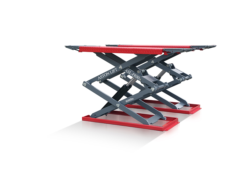 Aston® Full-Rise Scissor Lift 9000 lbs 72" Electric Lock Release 110v ASL-FR9011