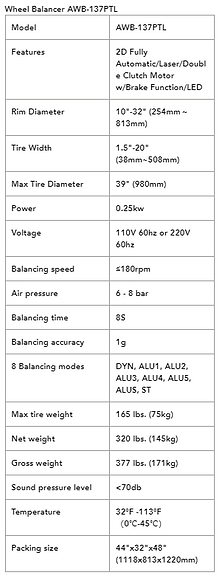 Aston® 2D Car Wheel Balancer Self-Calibration w/Laser Light AWB-3022SL