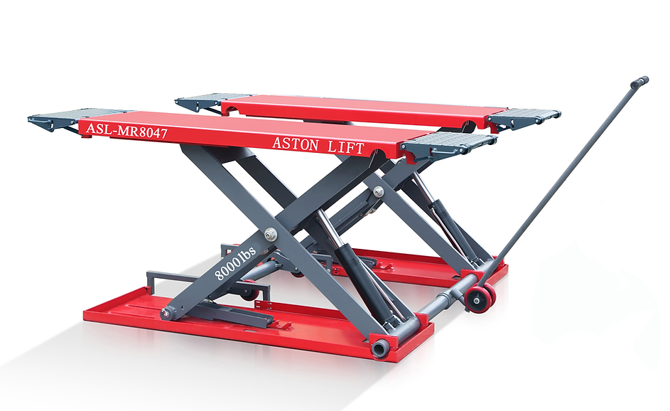 Aston® Mid-Rise Scissor Lift 8000lb 47" Electric Lock Release 220V ASL-MR8047