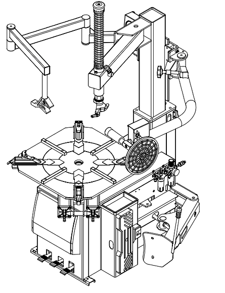 Aston® Tire Changer and Wheel Balancer Combo: 1580-3222