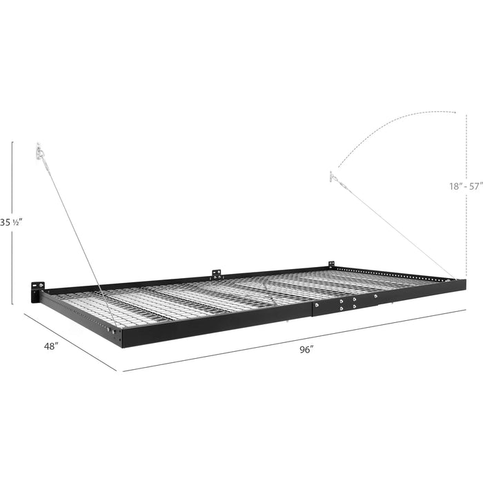 NewAge Pro Series 4 ft. x 8 ft. Wall Mounted Steel Shelf - 2PC