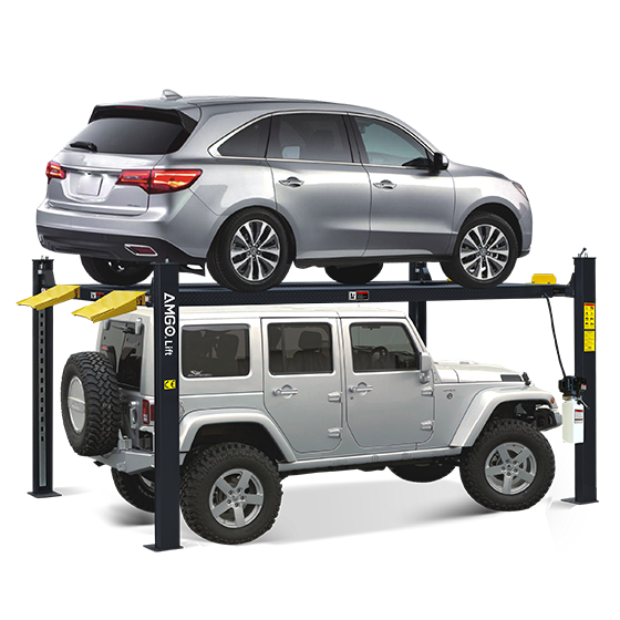 AMGO 4-Post Parking & Car service lift with manual safety release 9,000lbs Extra High - 409-HP