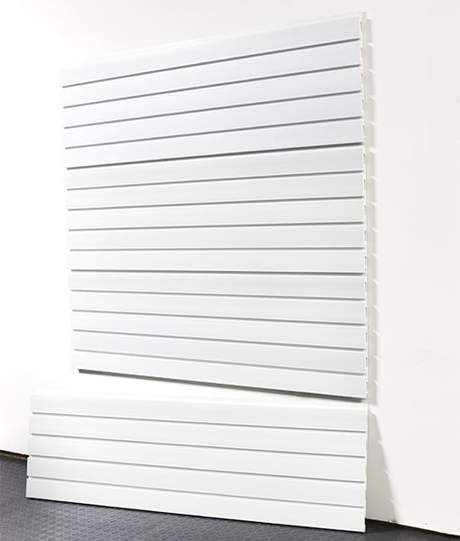 storeWALL 4′ Heavy Duty Slatwall Case-Brite White