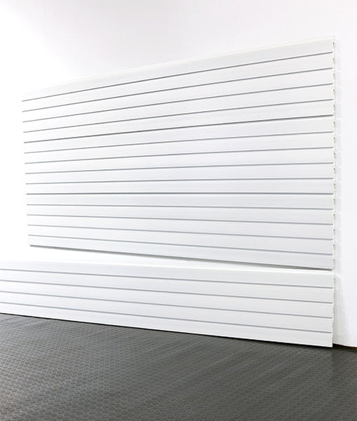 storeWALL 8′ Heavy Duty Slatwall Case-Brite White