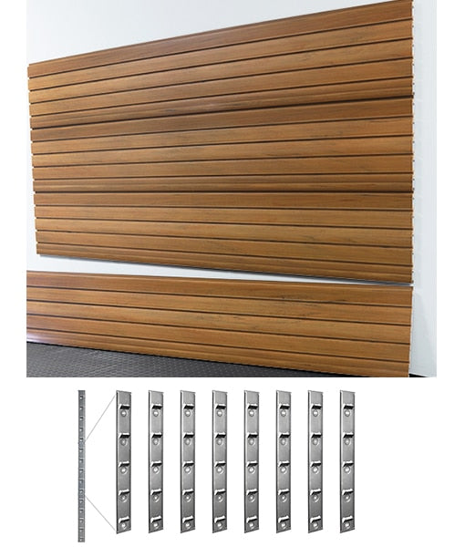 storeWALL 8′ Heavy Duty Slatwall Rustic Cedar+ Installstrips