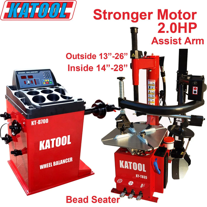 Katool Tire Changer KT-T835 & Wheel Balancer KT-B700 Combo