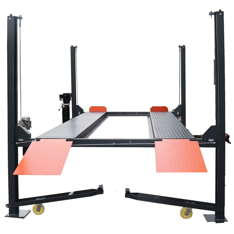 Stratus 4 Post 8,000 LBS Capacity Manual Release Storage Car Lift With Castors SAE-P48