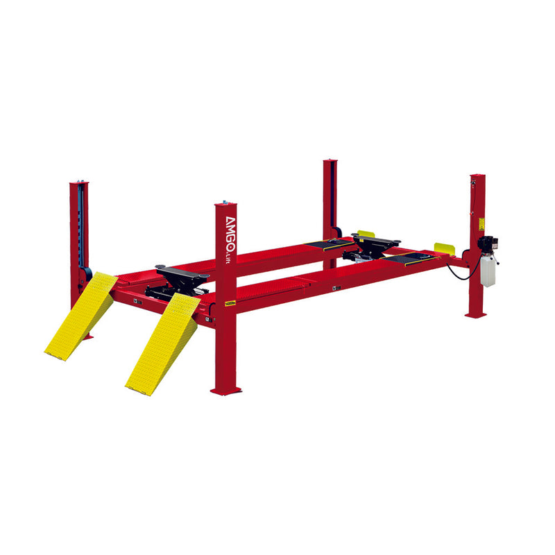 AMGO Heavy duty 4-Post truck lift Alignment model air release safety locks 14000lbs - PRO-14A