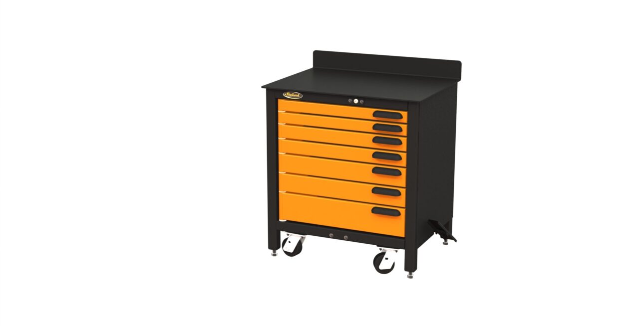 Swivel  Workbench - 7 drawers