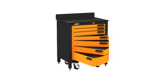 Swivel  Workbench - 7 drawers