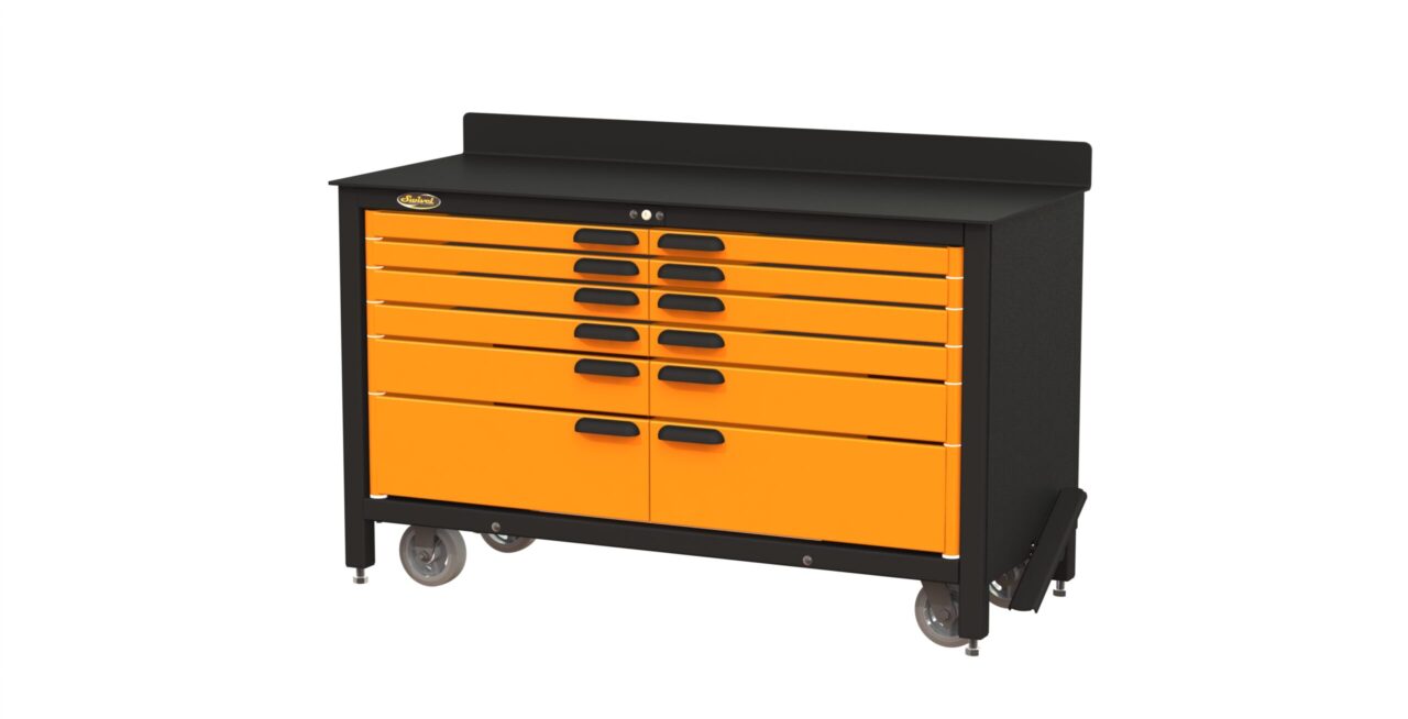 Swivel Workbench - 12 drawers