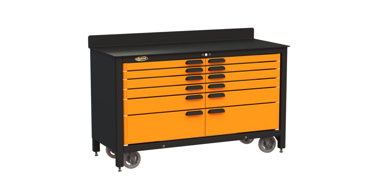 Swivel Workbench - 12 drawers