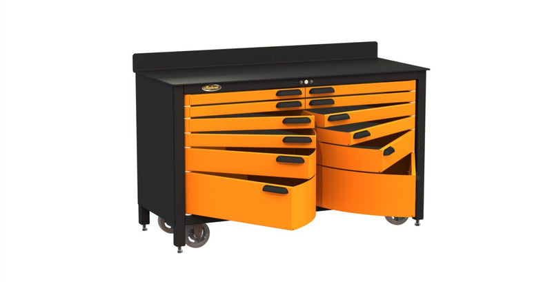 Swivel Workbench - 12 drawers