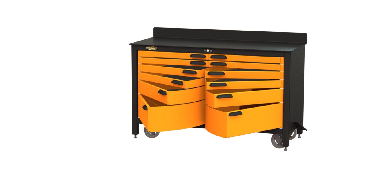 Swivel Workbench - 12 drawers