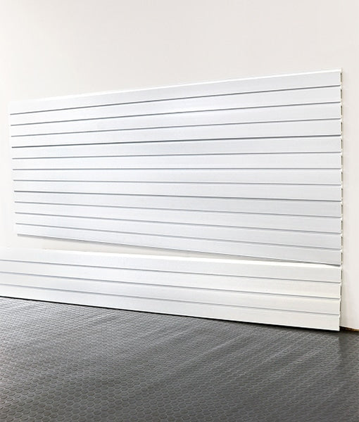 storeWALL 8′ Standard Duty Slatwall Case-Brite White