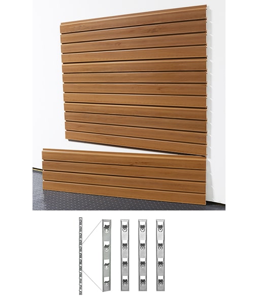 storeWALL 4′ Standard Duty Slatwall Rustic Cedar + Installstrips