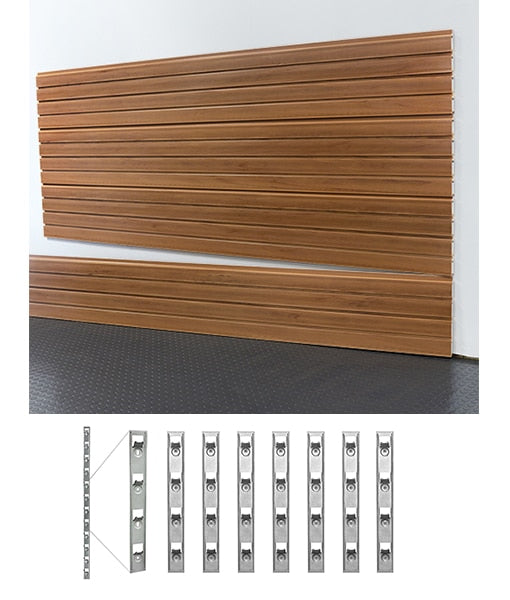 storeWALL 8′ Standard Duty Slatwall Rustic Cedar + Installstrips