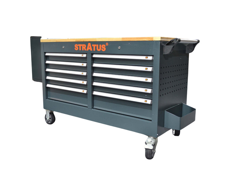 Stratus Heavy Duty Mobile 46" W 10-Drawer Tool Chest Workbench SAE-TL1046
