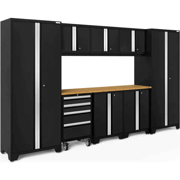 NewAge Bold 3.0 Series 9 Piece Cabinet Set With 2 Base, Tool, Wall Cabinets and 30 in. Lockers