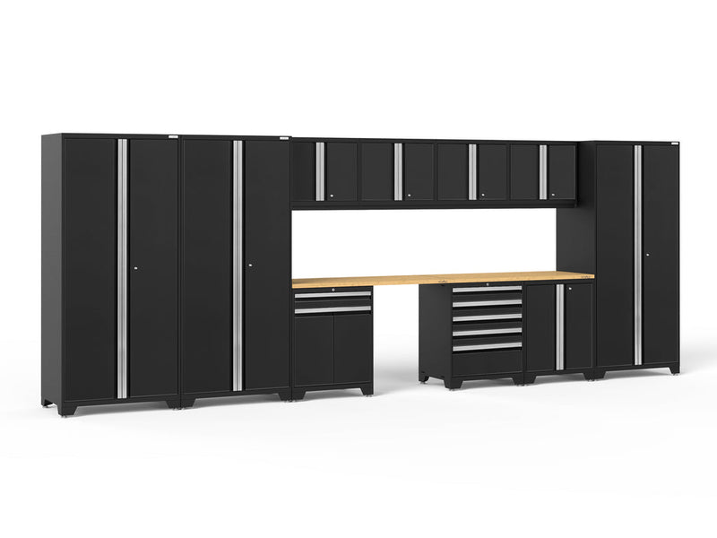 NewAge Pro Series 12 Piece Cabinet Set with Lockers, Tool Drawer Cabinet, and 56 in. Worktop