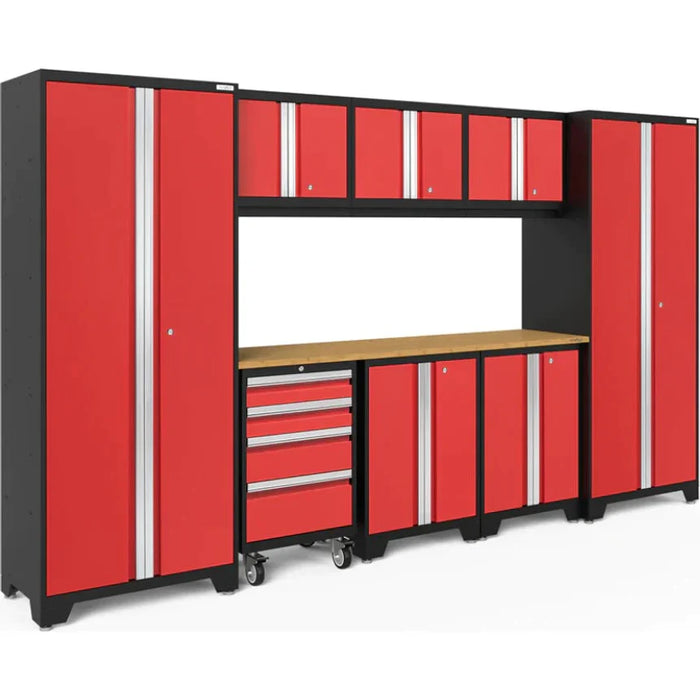 NewAge Bold 3.0 Series 9 Piece Cabinet Set With 2 Base, Tool, Wall Cabinets and 30 in. Lockers