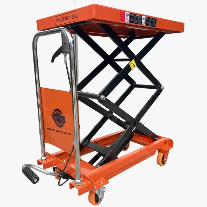 Katool Hydraulic Lift Table Cart 330lbs Manual Scissor Lift Table