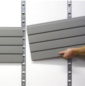 storeWALL 8′ Standard Duty Slatwall Silver+ Installstrips